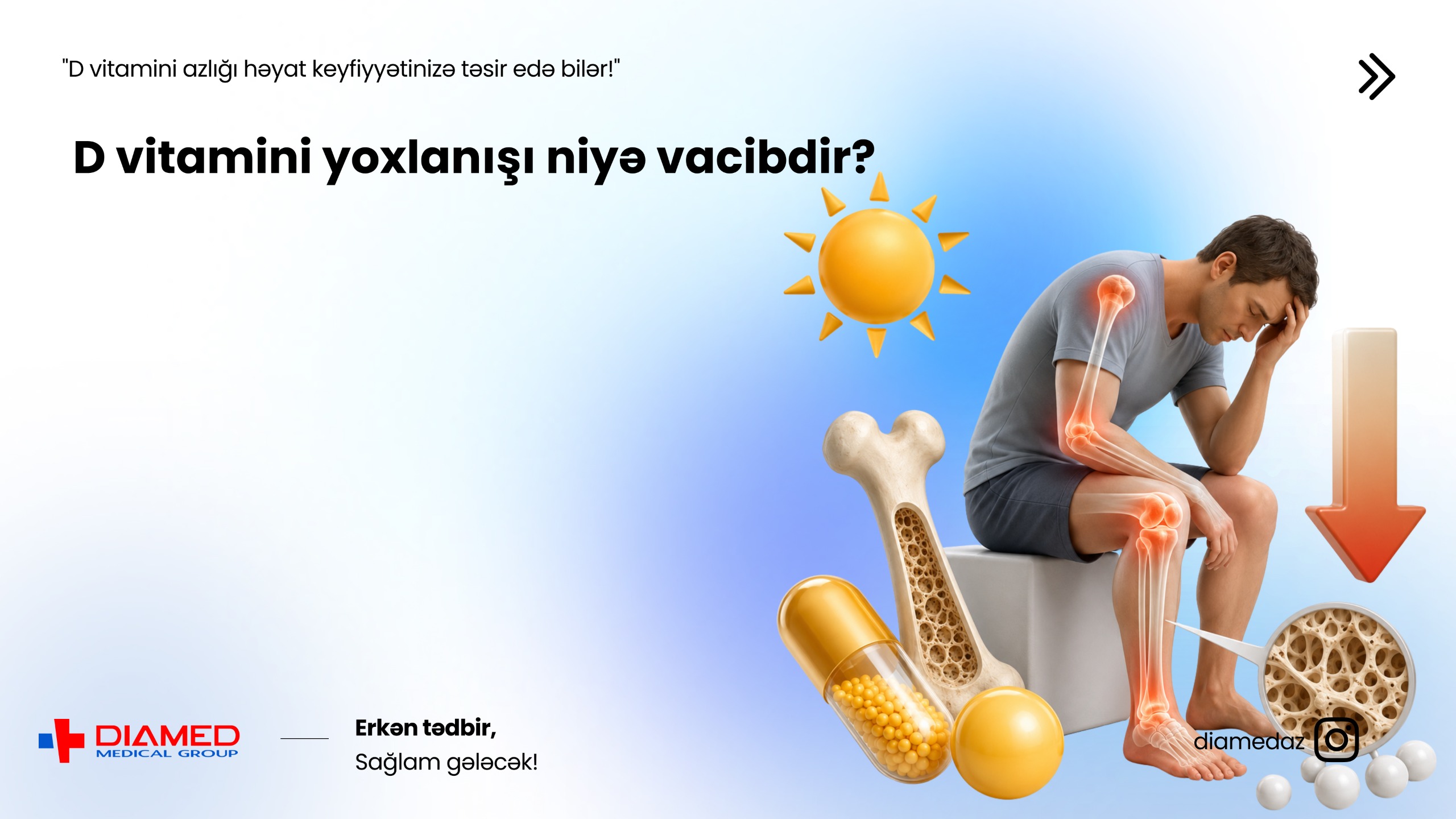 D Vitamini Yoxlanışı Niyə Vacibdir? Sağlamlığınız üçün Kritik Əhəmiyyət